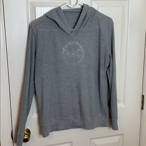 Gray Michael Kors hooded top SZ L